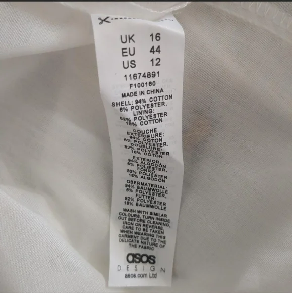 ASOS DESIGN Curve Premium puff sleeve trapeze midi dress Size 12 Cottage Core - Picture 8 of 8